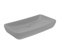 vidaXL Lavabo de luxe rectangulaire mat gris clair 71x38 cm céramique