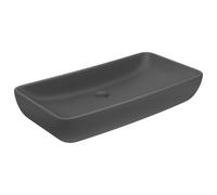 vidaXL Lavabo de luxe rectangulaire céramique 71×38 cm gris foncé mat