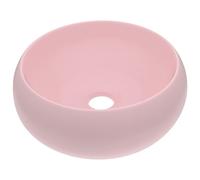 vidaXL Lavabo de luxe Rond Mat Rose 40x15 cm Céramique