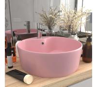 vidaXL Lavabo de luxe avec trop-plein Matt Rosa 36x13 cm Céramique