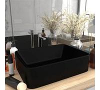 vidaXL Lavabo vasque à poser de luxe Céramique 41x30x12 cm Noir mat
