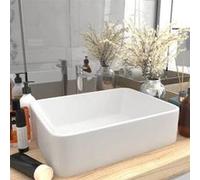 vidaXL Lavabo de Luxe Vasque à poser Rectangulaire Céramique Blanc mat 41x30x12 cm 147042