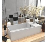 vidaXL Lavabo de Salle de Bain avec Trop-plein Vasque à Poser de Toilette Lave-mains de Cuisine Salle Cosmétique Maison 146987 Blanc G