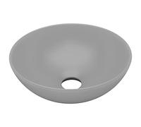 Lavabo de salle de bain Céramique Gris clair Rond