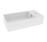 vidaXL Lavabo de salle de bains avec trop-plein Céramique Blanc mat