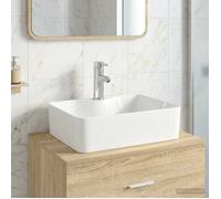 vidaXL Lavabo de salle de bains Chrome 48 5 x 37 5 x 13 cm métal 890230