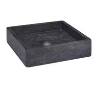 vidaXL Lavabo noir 40x40x10 cm marbre