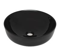 vidaXL Lavabo en céramique rond 41,5 x 13,5 cm – Noir