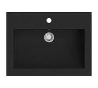 vidaXL Cuvette en granit 600×450×120 mm noire