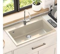 vidaXL Lavabo en granit, 795 x 505 mm, beige