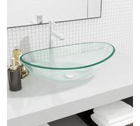 vidaXL Lavabo en verre - Transparent