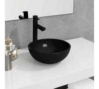 vidaXL Lavabo en verre trempé 300x120 mm - Noir