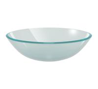 vidaXL Lavabo en verre trempé 42 cm mat