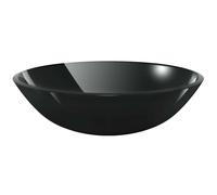 vidaXL Lavabo en verre trempé 42 cm noir