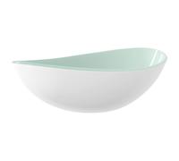 vidaXL Lavabo en verre trempé 54,5x35x15,5 cm blanc