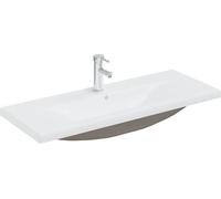 vidaXL Lavabo encastré avec robinet 101x39x18 cm Céramique blanche
