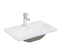 vidaXL Lavabo encastré avec robinet 61x39x18 cm Céramique blanche