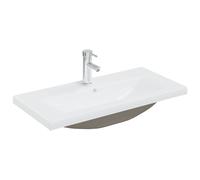 vidaXL Lavabo encastré avec robinet 81x39x18 cm Céramique blanche