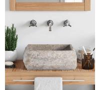 vidaXL Lavabo Gris 30x30x13 cm Marbre