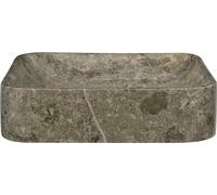 vidaXL Lavabo Gris 40x40x10 cm Marbre