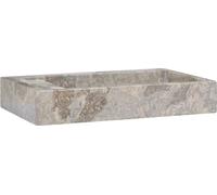 vidaXL Lavabo Gris 58x39x10 cm Marbre