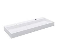 vidaXL Lavabo 120 x 46 x 11 cm - Fonte minérale / Fonte de marbre blanc