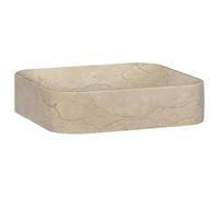 vidaXL Lavabo Marbre 40x40 cm - Crème