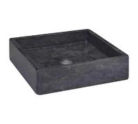 VidaXL Lavabo marbre 40x40 cm - Noir