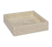 vidaXL Lavabo Marbre - Crème