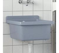 vidaXL Lavabo Montage Murale Gris