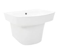 vidaXL lavabo mural céramique blanc 500 x 450 x 410 mm