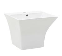 vidaXL lavabo mural céramique blanc 500 x 450 x 410 mm