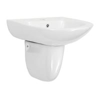 vidaXL Lavabo mural en céramique, blanc, 520 x 450 x 190 mm