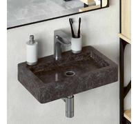 vidaXL Lavabo Mural - Noir