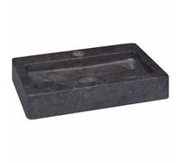 vidaXL Lavabo mural noir 38x24x6,5 cm marbre