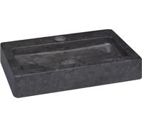 vidaXL Lavabo mural noir 38x24x6,5 cm marbre
