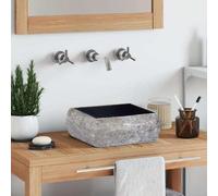 vidaXL Lavabo Noir 30x30x13 cm Marbre