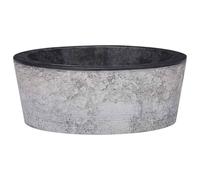 vidaXL Lavabo Noir Ø40x15 cm Marbre