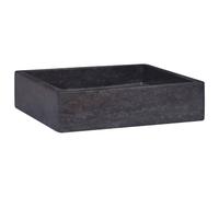 vidaXL Lavabo noir 40x40x10 cm marbre