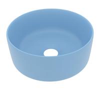 vidaXL Lavabo ond Mat Bleu clair 40x15 cm Céramique