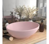 Vidaxl Lavabo Ovale De Luxe Rose Mat 40x33 Cm Céramique