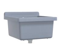 vidaXL Lavabo pour montage murale gris 40x40x24 cm résine