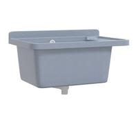 vidaXL Lavabo pour montage murale gris 60x40x28 cm résine