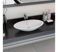 vidaXL Lavabo rectangle - Blanc