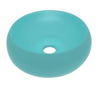 Vidaxl Lavabo Rond De Luxe Vert Clair Mat 40x15 Cm Céramique
