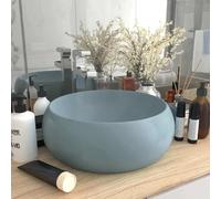 vidaXL Lavabo rond luxe bleu clair en céramique 400x150 mm