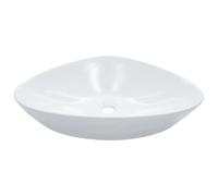 vidaXL Lavabo triangulaire en céramique 585x390 mm - Blanc