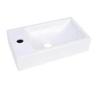 vidaXL Lavabo Vasque à Poser de Toilette Lave-mains de Salle de Bain Lavabo de Salle Cosmétique Maison Intérieur 400x220x90 mm SMC Blanc