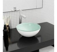 Lavabo Verre trempé 30x12 cm Blanc