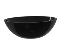 vidaXL Lavabo Vasque à Poser de Toilette Lave-Mains de Salle de Bain Lavabo de Salle d'eau Maison Intérieur Verre 50x37x14 cm Noir